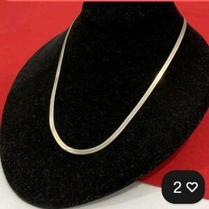 Vintage Vior FGS italy 925 Herringbone Necklace